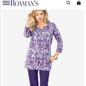 New Three Quarter Notch-Neck Soft Knit Tunic